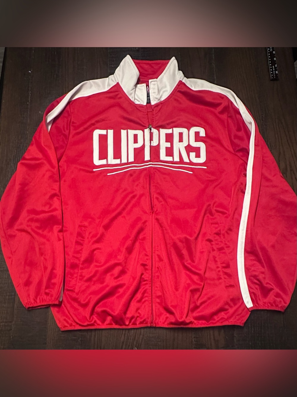 GIII Carl Bank LA Clippers NBA Track Jacket Size XXL Red Full Zip